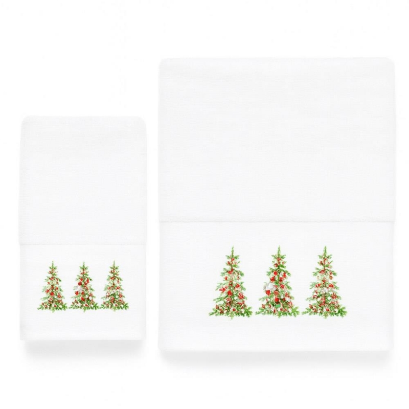 Σετ χριστουγεννιάτικες πετσέτες Trees 100% βαμβάκι πεννιε 500gsm