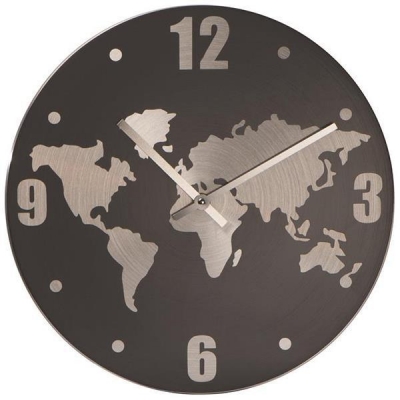 Ρολόι τοίχου αλουμινίου γκρι Ø30x2,7εκ. Ρολόι τοίχου αλουμινίου γκρι Ø30x2,7εκ.