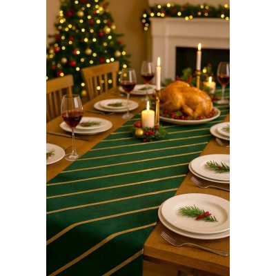 Διακοσμητικό ύφασμα ρολό Champagne Waves 150x28εκ. πράσινο