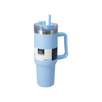 Θερμός ποτήρι 1200ml μπλε ανοξείδωτο με καλαμάκι