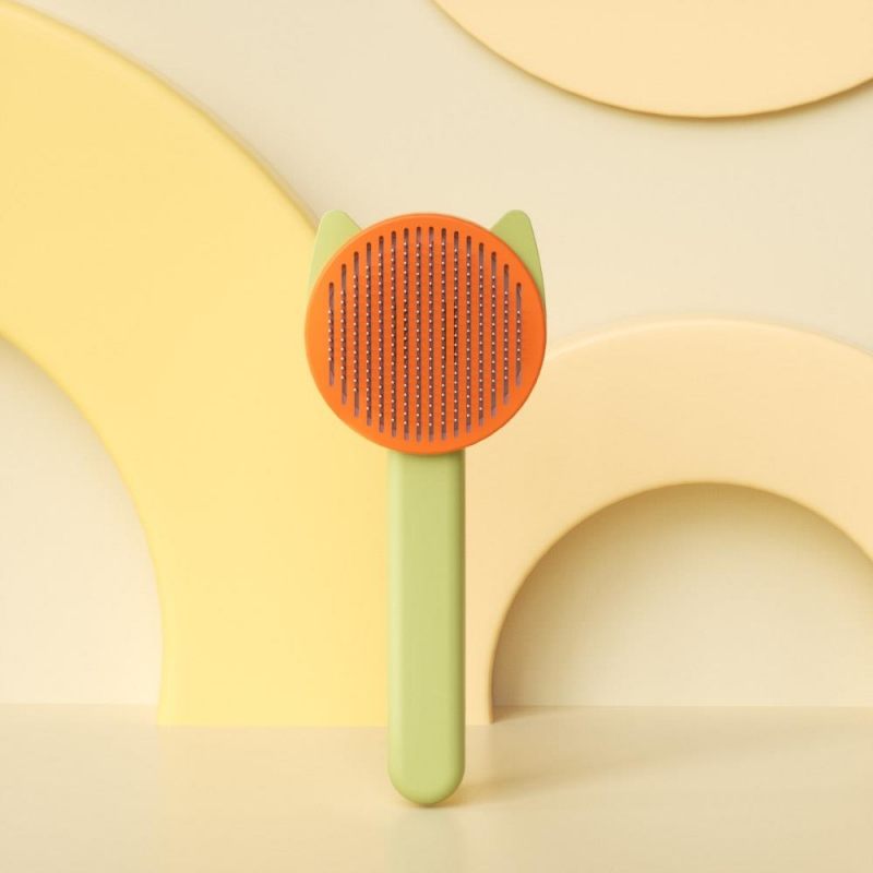 Βούρτσα περιποίησης κατοικιδίων πράσινη Υ20.5×8×2εκ.