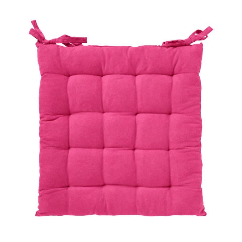 Μαξιλάρι καρέκλας τετράγωνο με δεσίματα ροζ 40×40εκ.