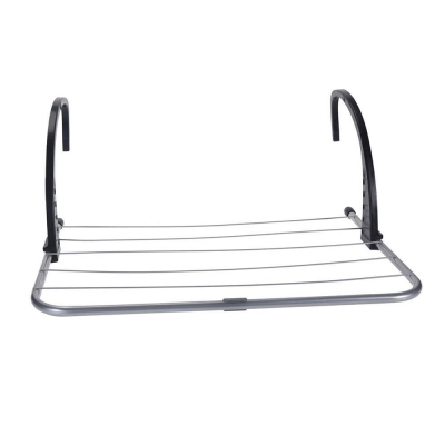 Απλώστρα μπαλκονιού από αλουμίνιο με αναδιπλούμενες βάσεις Y16x52x33εκ.