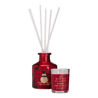 Σετ αρωματικό diffuser - κερί Χριστουγεννιάτικο Spiced Berry