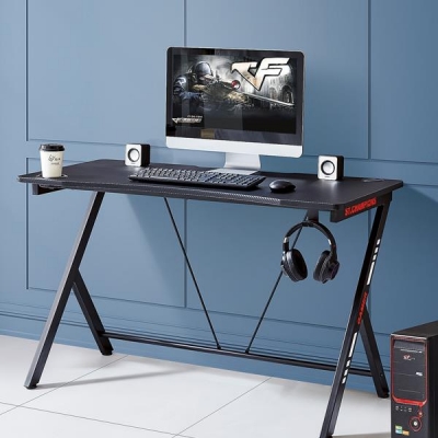 Γραφείο μεταλλικό gaming Nextdeco μαύρο κόκκινο Υ75x120x60εκ. Γραφείο μεταλλικό gaming Nextdeco μαύρο κόκκινο Υ75x120x60εκ.