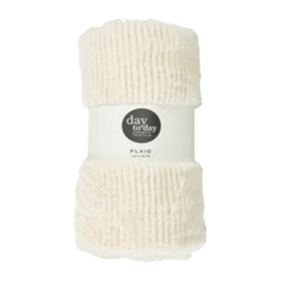 Κουβέρτα γούνινη υφή εκρού 150x125εκ. Κουβέρτα γούνινη υφή εκρού 150x125εκ.