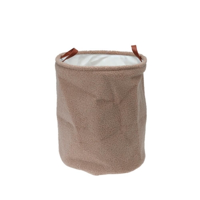 Καλάθι αποθήκευσης ή απλύτων πολυέστερ Υ50xØ38εκ. μπεζ Καλάθι αποθήκευσης ή απλύτων πολυέστερ Υ50xØ38εκ. μπεζ