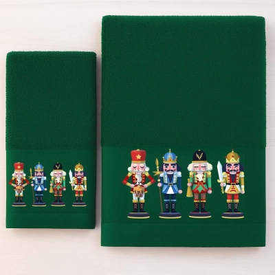Σετ χριστουγεννιάτικες πετσέτες Nutcrackers 100% βαμβάκι πεννιε 500gsm Σετ χριστουγεννιάτικες πετσέτες Nutcrackers 100% βαμβάκι πεννιε 500gsm