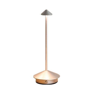 Επιτραπέζιο LED φωτιστικό επαναφορτιζόμενο ασημί 3W Υ30×10.5εκ.