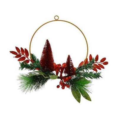 Στεφάνι στρογγυλό με glitter σε κόκκινο χρώμα ø26εκ. Στεφάνι στρογγυλό με glitter σε κόκκινο χρώμα ø26εκ.