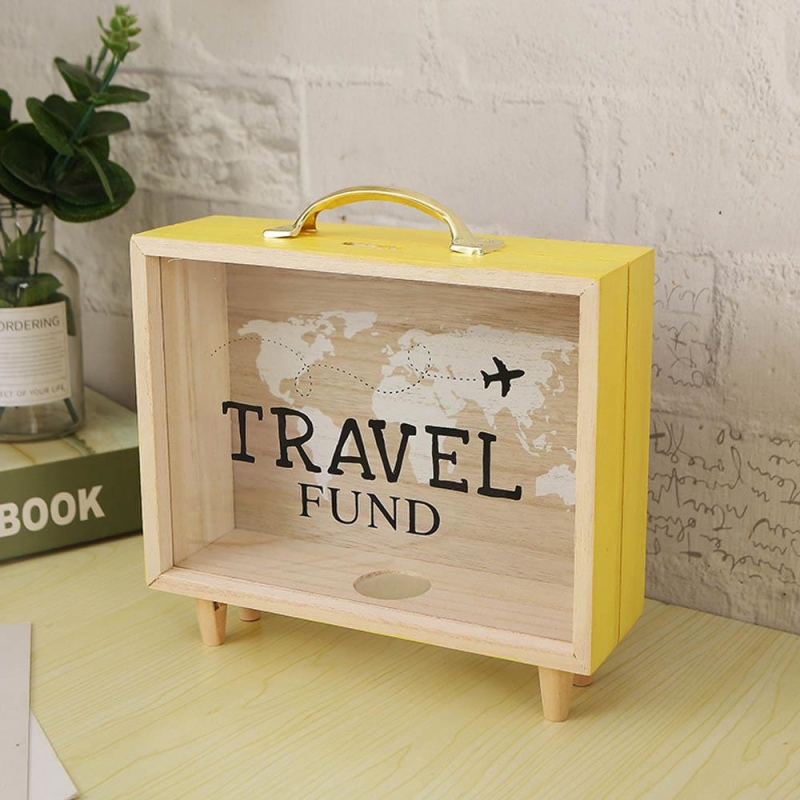 Κουμπαράς - κορνίζα ξύλινος Travel Fund Υ12x20,5x5εκ. Κουμπαράς - κορνίζα ξύλινος Travel Fund Υ12x20,5x5εκ.