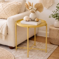 Τραπεζάκι - κομοδίνο μεταλλικό Nextdeco κίτρινο Υ52xØ41,5εκ. Τραπεζάκι - κομοδίνο μεταλλικό Nextdeco κίτρινο Υ52xØ41,5εκ.