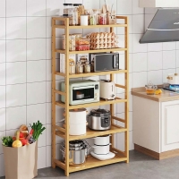 Βιβλιοθήκη Nextdeco από μπαμπού 6 επιπέδων Υ155x70x25εκ.