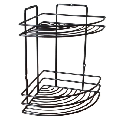 Ραφιέρα μπάνιου γωνιακή 2 ράφια Nextdeco μαύρη Υ27xØ19εκ. Ραφιέρα μπάνιου γωνιακή 2 ράφια Nextdeco μαύρη Υ27xØ19εκ.