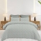 Σετ υπέρδιπλα σεντόνια Emily grey από 100% βαμβάκι 245x260εκ.