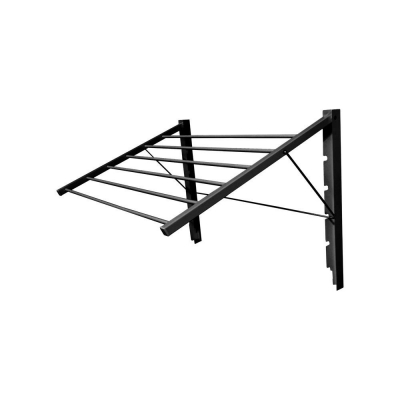 Απλώστρα τοίχου πτυσσόμενη μαύρη Π82x55εκ