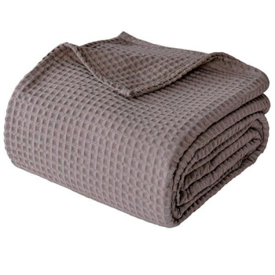 Κουβέρτα "Pablo"  πικέ 100% βαμβακερή μπεζ-καφέ 220x240εκ