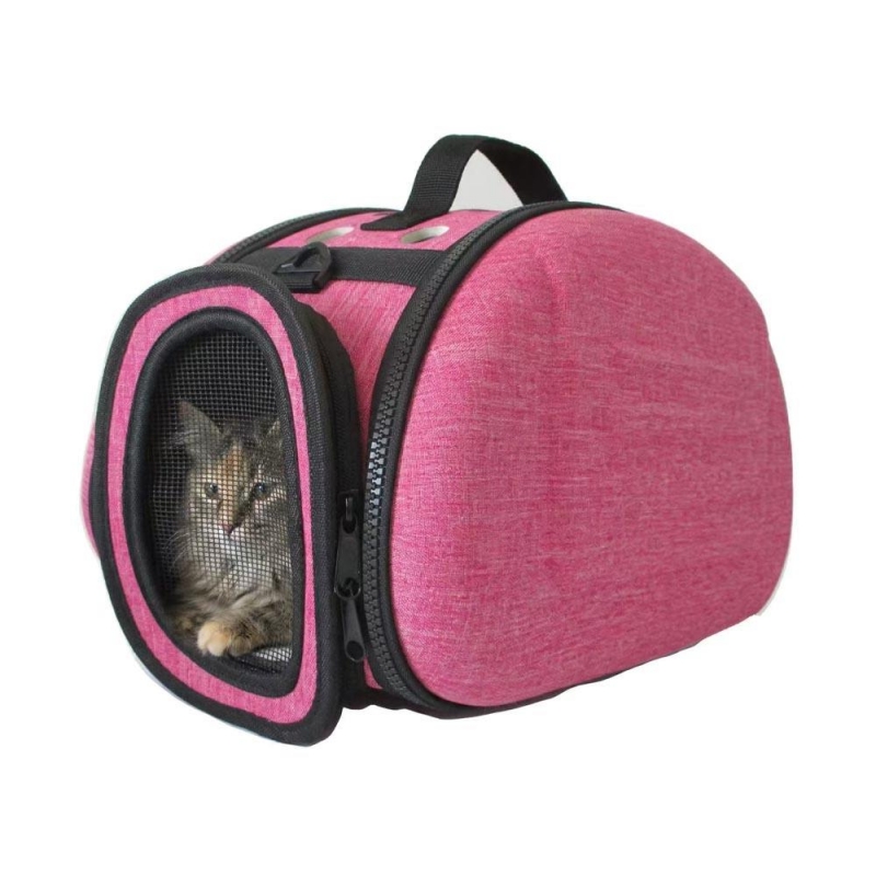 Τσάντα μεταφοράς κατοικιδίου πτυσσόμενη ροζ Υ42×32×28.5εκ.