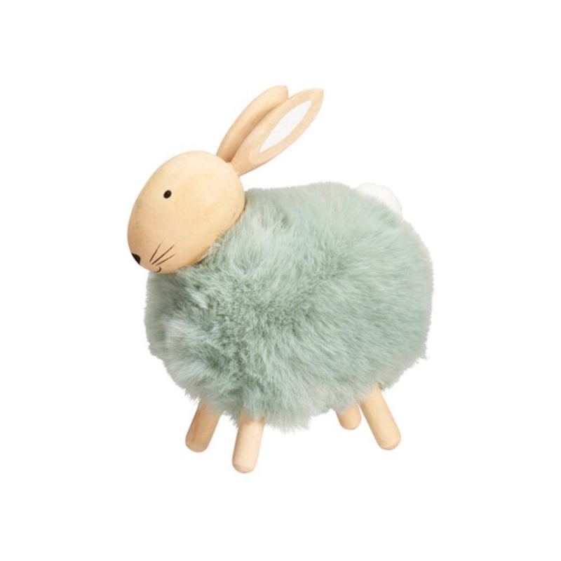 Λαγουδάκι διακοσμητικό 10×16,5×13εκ. συνθετική γούνα και ξύλο πράσινο Λαγουδάκι διακοσμητικό 10×16,5×13εκ. συνθετική γούνα και ξύλο πράσινο