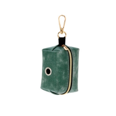 Θήκη για σακούλες περιττωμάτων σκύλου πράσινη σε ρολό με 15τεμ, Υ5x10x6εκ.