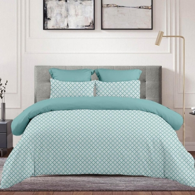 Σετ σεντόνια μονά Sienna πετρόλ από 100% βαμβάκι 175x260εκ. Σετ σεντόνια μονά Sienna πετρόλ από 100% βαμβάκι 175x260εκ.