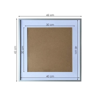 Κορνίζα τοίχου μεταλλική ασημί με ακρυλικό τζάμι 40x40εκ.