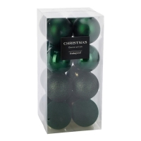 Σετ 16 χριστουγεννιάτικες μπάλες πράσινες Ø8εκ. Σετ 16 χριστουγεννιάτικες μπάλες πράσινες Ø8εκ.