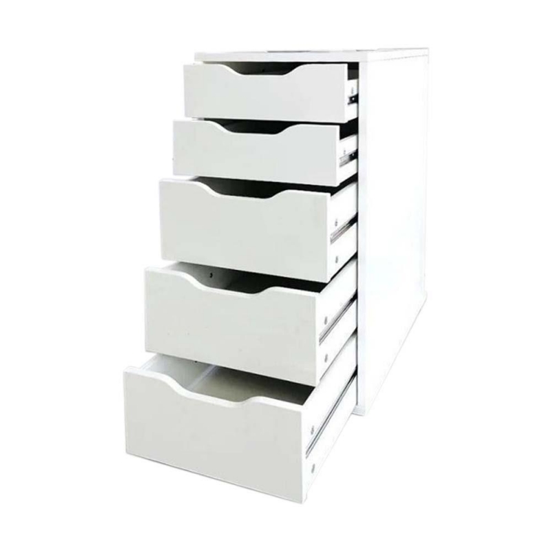 Συρταριέρα 5 συρταριών  Nextdeco MDF λευκή Υ70×58×36εκ.