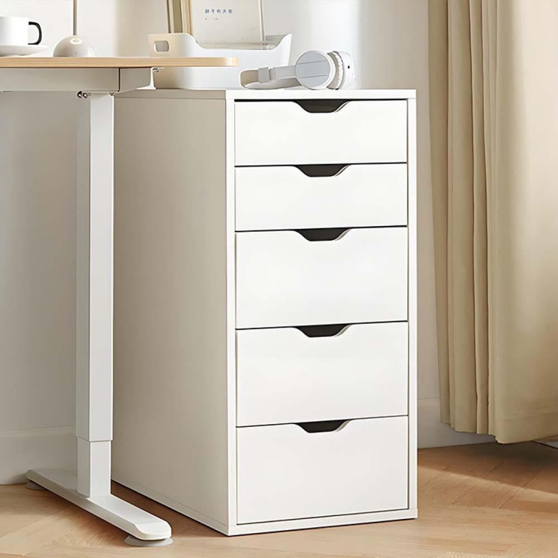 Συρταριέρα 5 συρταριών  Nextdeco MDF λευκή Υ70×58×36εκ.