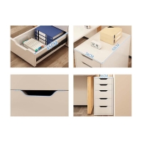 Συρταριέρα 5 συρταριών  Nextdeco MDF λευκή Υ70×58×36εκ.