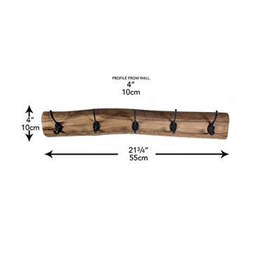 Κρεμάστρα τοίχου Nextdeco Tribeca ανακυκλωμένο ξύλο teak Υ10x10x55εκ.