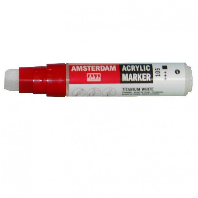 Talens amsterdam marker 105 titanium white large