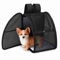 Τσάντα μεταφοράς κατοικιδίων μαύρη Υ42×34×28εκ.