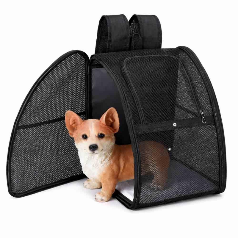 Τσάντα μεταφοράς κατοικιδίων μαύρη Υ42×34×28εκ.