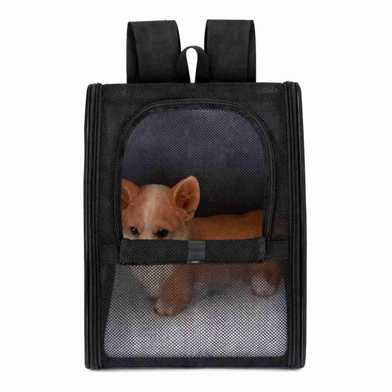 Τσάντα μεταφοράς κατοικιδίων μαύρη Υ42×34×28εκ.