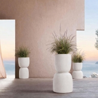 Γλάστρα - κασπώ Duala Slim μπεζ Y70xΦ40εκ. Γλάστρα - κασπώ Duala Slim μπεζ Y70xΦ40εκ.