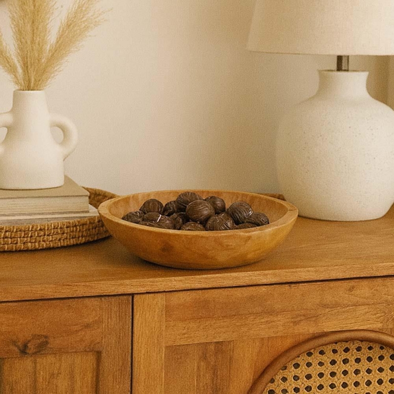 Πιάτο ανακυκλωμένο ξύλο teak Υ4xØ25εκ