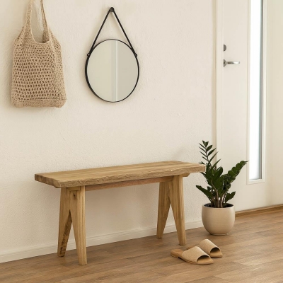 Παγκάκι Nextdeco μασίφ ξύλο teak Υ50×100×30εκ.