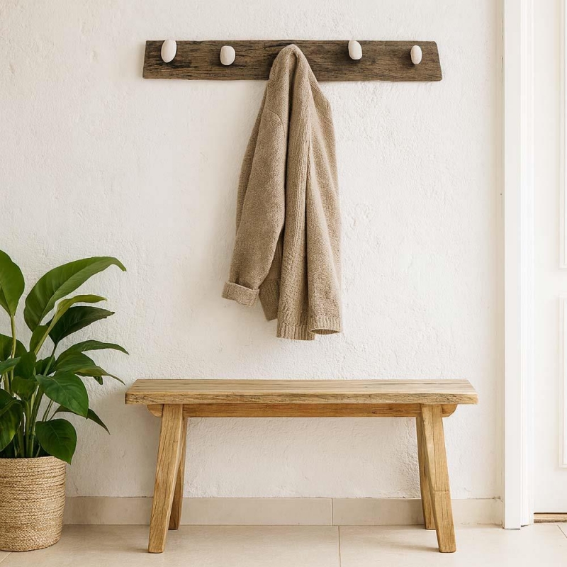 Παγκάκι Nextdeco μασίφ ξύλο teak Υ50×100×30εκ.