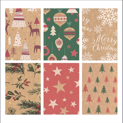 Χαρτί περιτυλίγματος craft ρολό 70x200εκ. Natural Holiday 1