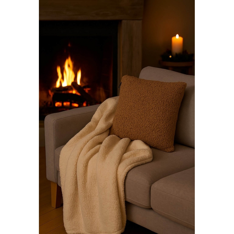 Κουβέρτα sherpa fleece μπεζ 150x200εκ. Κουβέρτα sherpa fleece μπεζ 150x200εκ.