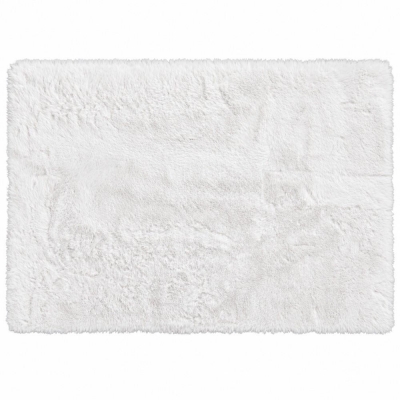 Χαλί γούνινο polyester λευκό 90x60εκ. Χαλί γούνινο polyester λευκό 90x60εκ.