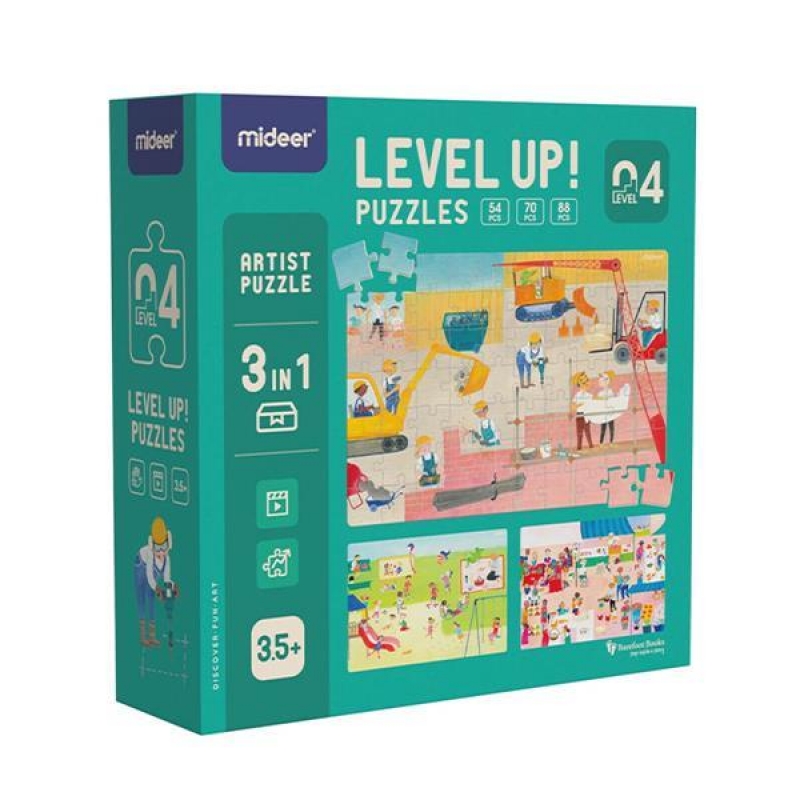 Mideer παζλ 3 σε 1 - Level Up 4 "Artists series" 54,70 - 88τμχ