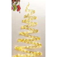 Φωτιζόμενη γιρλάντα χριστουγεννιάτικη χρυσή 3,8εκ. x 3μ. Φωτιζόμενη γιρλάντα χριστουγεννιάτικη χρυσή 3,8εκ. x 3μ.