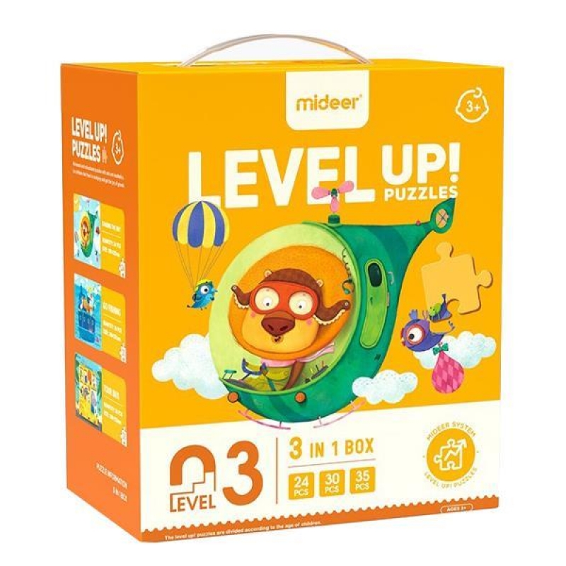 Mideer παζλ 3 σε 1 - Level Up 3 "Free Navigation" 24,30 - 35τμχ