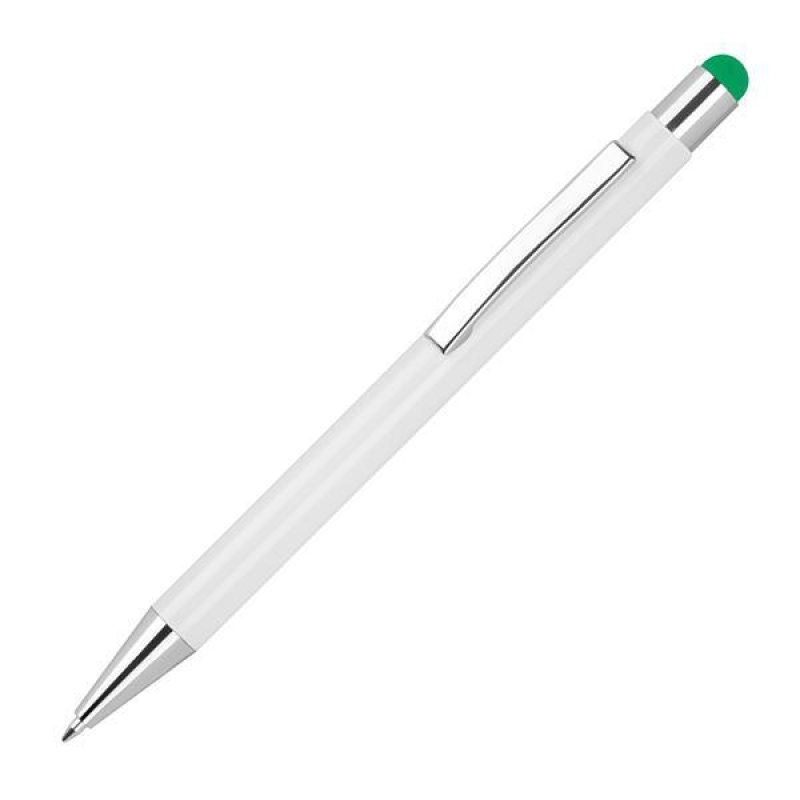 Στυλό - touch pen αλουμινίου άσπρο με πράσινη λεπτομέρεια Υ14,8xØ1εκ. Στυλό - touch pen αλουμινίου άσπρο με πράσινη λεπτομέρεια Υ14,8xØ1εκ.
