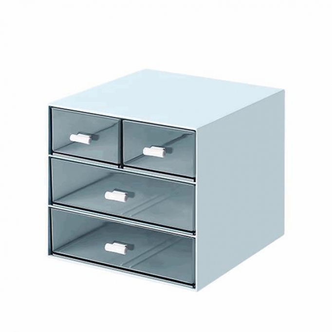 Organizer με 4 συρτάρια Y14,6x15,5x17,6εκ. μπλε