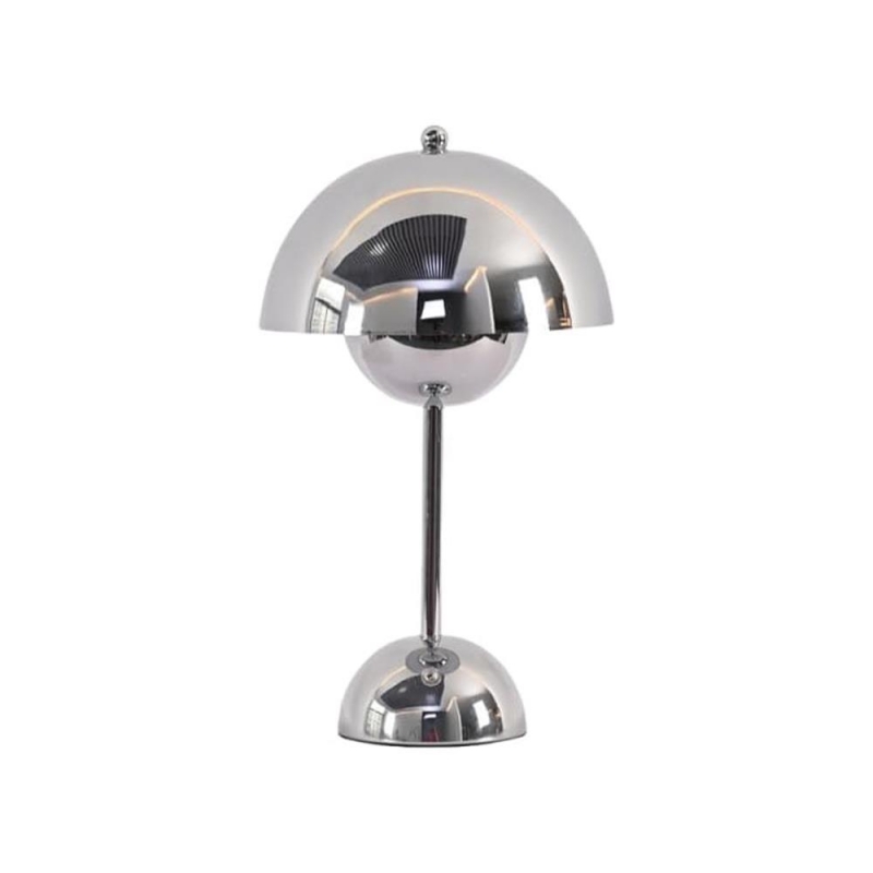 Φωτιστικό επιτραπέζιο Nextdeco LED μεταλλικό και ακρυλικό ασημί αφής Φ18xΥ31εκ.