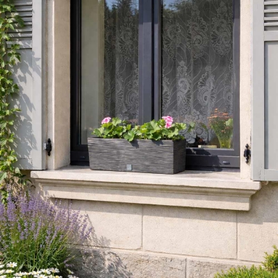 Ζαρντινιέρα - κασπώ Furu ανθρακί Y19,5x39,5x18,5,5εκ.