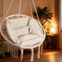 Αιώρα κρεμαστή στρογγυλή Nextdeco με μαξιλάρι Υ133x80x60εκ